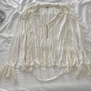 Elegant Cream Lace Blouse